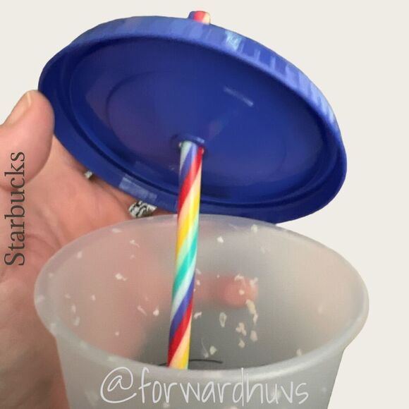 Starbucks Clear Confetti Cold Beverage 24 Ounce Tumbler with Rainbow Straw - Picture 4 of 8